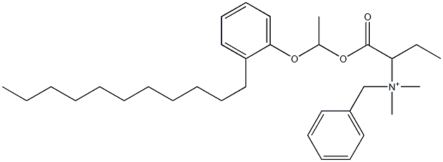 N,N-Dimethyl-N-benzyl-N-[1-[[1-(2-undecylphenyloxy)ethyl]oxycarbonyl]propyl]aminium Struktur