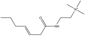 2-(3-Heptenoylamino)-N,N,N-trimethylethanaminium Struktur