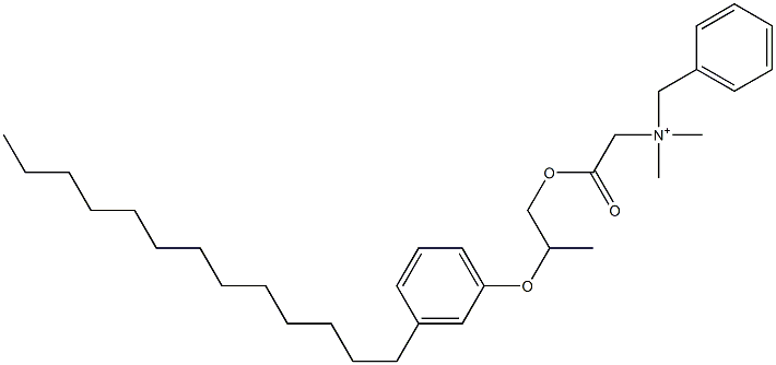 N,N-Dimethyl-N-benzyl-N-[[[2-(3-tridecylphenyloxy)propyl]oxycarbonyl]methyl]aminium Struktur