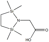 2,2,5,5-Tetramethyl-1-aza-2,5-disilacyclopentane-1-acetic acid Struktur