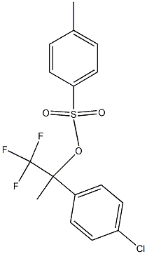 4-Methylbenzenesulfonic acid 1-(trifluoromethyl)-1-(4-chlorophenyl)ethyl ester Struktur