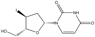 3'-Iodo-2',3'-dideoxyuridine Struktur