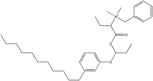 N,N-Dimethyl-N-benzyl-N-[1-[[1-(3-undecylphenyloxy)propyl]oxycarbonyl]propyl]aminium Struktur