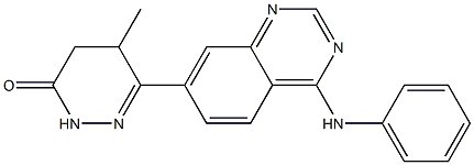 4,5-Dihydro-5-methyl-6-(4-phenylaminoquinazolin-7-yl)pyridazin-3(2H)-one Struktur