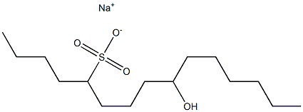 9-Hydroxypentadecane-5-sulfonic acid sodium salt Struktur