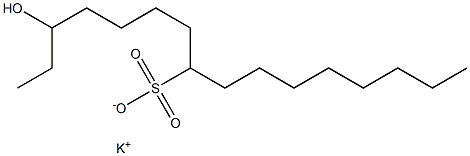 3-Hydroxyhexadecane-8-sulfonic acid potassium salt Struktur