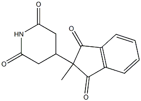 4-(1,3-Dioxo-2-methylindan-2-yl)-2,6-piperidinedione Struktur