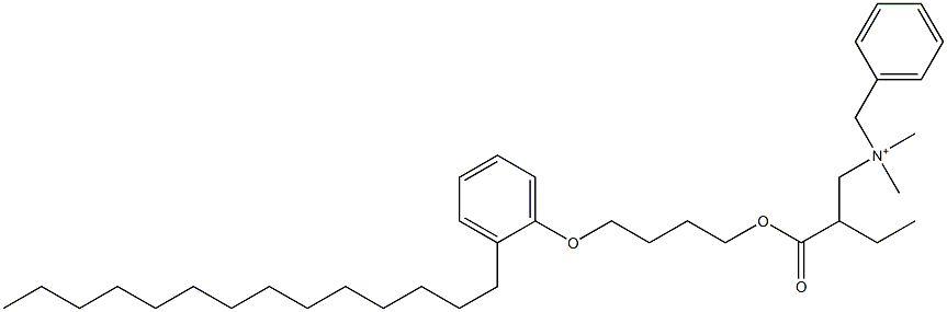 N,N-Dimethyl-N-benzyl-N-[2-[[4-(2-tetradecylphenyloxy)butyl]oxycarbonyl]butyl]aminium Struktur