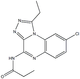 8-Chloro-4-propanoylamino-1-ethyl[1,2,4]triazolo[4,3-a]quinoxaline Struktur