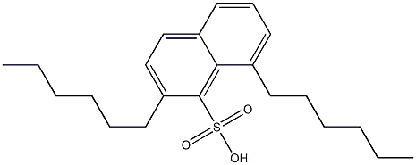 2,8-Dihexyl-1-naphthalenesulfonic acid Struktur