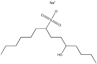 10-Hydroxytetradecane-7-sulfonic acid sodium salt Struktur