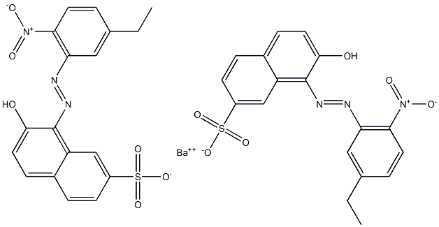 Bis[1-[(3-ethyl-6-nitrophenyl)azo]-2-hydroxy-7-naphthalenesulfonic acid]barium salt Struktur