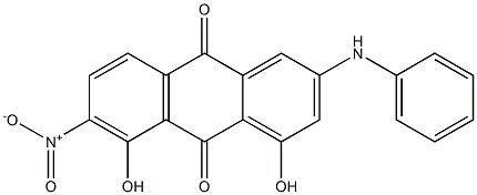 2-Anilino-4,5-dihydroxy-6-nitroanthraquinone Struktur