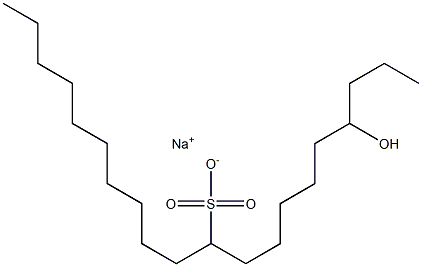 4-Hydroxyicosane-10-sulfonic acid sodium salt Struktur