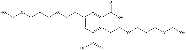 2,5-Bis(8-hydroxy-3,7-dioxaoctan-1-yl)isophthalic acid Struktur