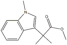 2,2-Dimethyl-2-(1-methyl-1H-indol-3-yl)acetic acid methyl ester Struktur