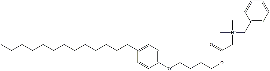 N,N-Dimethyl-N-benzyl-N-[[[4-(4-tridecylphenyloxy)butyl]oxycarbonyl]methyl]aminium Struktur