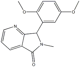 6,7-Dihydro-6-methyl-7-(2,5-dimethoxyphenyl)-5H-pyrrolo[3,4-b]pyridin-5-one Struktur