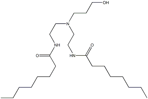 N,N'-[3-Hydroxypropyliminobis(2,1-ethanediyl)]bis(octanamide) Struktur