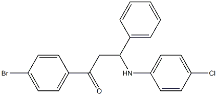 1-(4-Bromophenyl)-3-(phenyl)-3-[(4-chlorophenyl)amino]propan-1-one Struktur