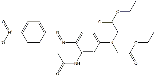 5'-Bis(ethoxycarbonylmethyl)amino-2'-(4-nitrophenylazo)acetanilide Struktur