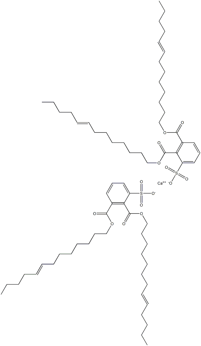 Bis[2,3-di(8-tridecenyloxycarbonyl)benzenesulfonic acid]calcium salt Struktur