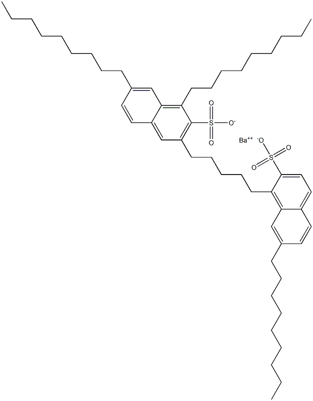 Bis(1,7-dinonyl-2-naphthalenesulfonic acid)barium salt Struktur