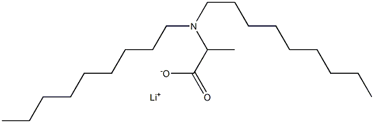 2-(Dinonylamino)propanoic acid lithium salt Struktur