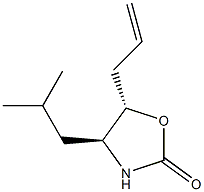 (4S,5S)-4-(2-Methylpropyl)-5-allyloxazolidin-2-one Struktur