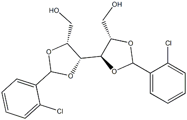 2-O,3-O:4-O,5-O-Bis(2-chlorobenzylidene)-D-glucitol Struktur