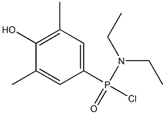 (4-Hydroxy-3,5-dimethylphenyl)(diethylamino)chlorophosphine oxide Struktur