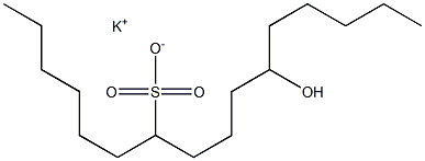 11-Hydroxyhexadecane-7-sulfonic acid potassium salt Struktur