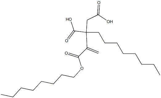 3-Butene-1,2,3-tricarboxylic acid 2,3-dioctyl ester Struktur