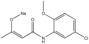 N-(5-Chloro-2-methoxyphenyl)-3-(sodiooxy)-2-butenamide Struktur