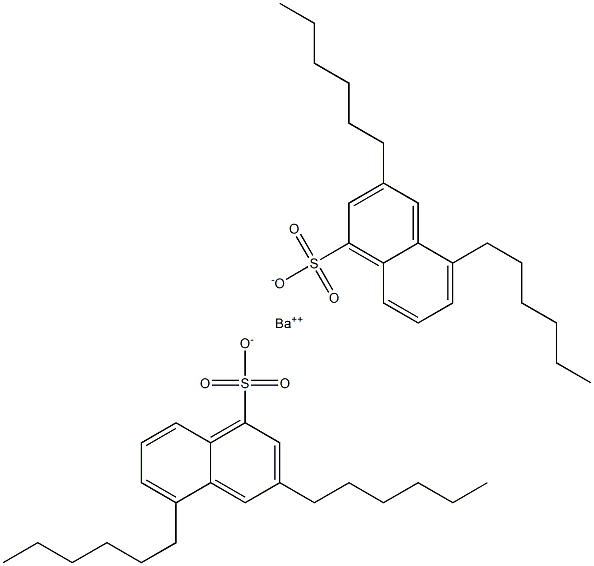 Bis(3,5-dihexyl-1-naphthalenesulfonic acid)barium salt Struktur