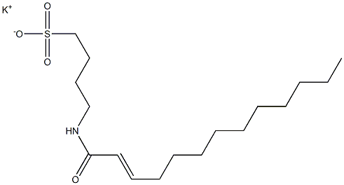 4-(2-Tridecenoylamino)-1-butanesulfonic acid potassium salt Struktur