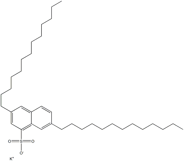 3,7-Ditridecyl-1-naphthalenesulfonic acid potassium salt Struktur