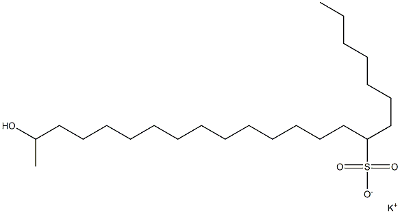 22-Hydroxytricosane-8-sulfonic acid potassium salt Struktur