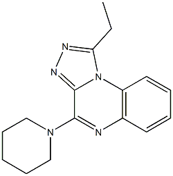 4-(1-Piperidinyl)-1-ethyl[1,2,4]triazolo[4,3-a]quinoxaline Struktur