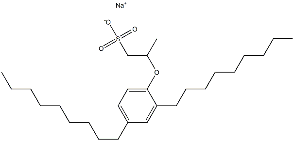 2-(2,4-Dinonylphenoxy)propane-1-sulfonic acid sodium salt Struktur