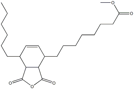 3-Hexyl-6-[7-(methoxycarbonyl)heptyl]-4-cyclohexene-1,2-dicarboxylic anhydride Struktur