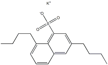 3,8-Dibutyl-1-naphthalenesulfonic acid potassium salt Struktur