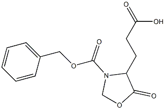 3-[3-(Benzyloxycarbonyl)-5-oxooxazolidine-4-yl]propionic acid Struktur