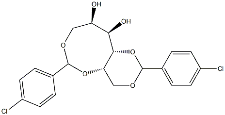 1-O,3-O:2-O,6-O-Bis(4-chlorobenzylidene)-D-glucitol Struktur