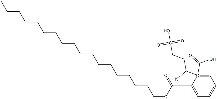 Phthalic acid 1-octadecyl 2-(1-potassiosulfopropyl) ester Struktur