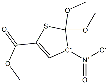 3-Nitro-2,3-dihydro-5-methoxycarbonyl-2,2-dimethoxythiophen-3-ide Struktur