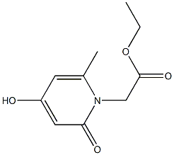 1,2-Dihydro-4-hydroxy-6-methyl-2-oxopyridine-1-acetic acid ethyl ester Struktur