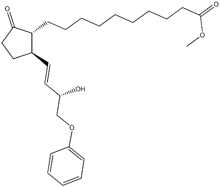 (13E,15S)-1-[2-(Methoxycarbonyl)ethyl]-15-hydroxy-16-phenoxy-17,18,19,20-tetranorprost-13-en-9-one Struktur