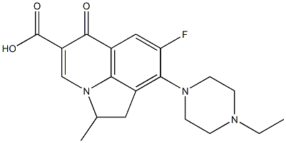 2-Methyl-7-fluoro-8-(4-ethylpiperazin-1-yl)-1,2-dihydro-5-oxo-5H-2a-azaacenaphthylene-4-carboxylic acid Struktur