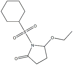 5-Ethoxy-1-[cyclohexylsulfonyl]pyrrolidin-2-one Struktur